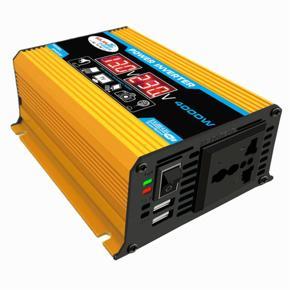 Car Conversion Inverter Led Display Dual Usb Yellow 6000W 4000W 3000W Inverter 12V-220V Multiple Protection Yellow T2 4000W 12V To 220V