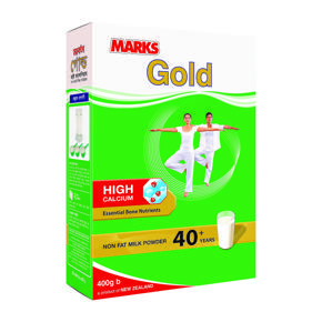 MARKS Gold High Calcium Non Fat Milk Powder (40 Year+) 400gm