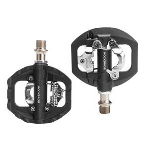 ARELENE ROCKBROS MTB Mountain Bike Pedals Dual Function Flat and SPD Pedal Sealed Bearing Bicycle Pedals for Trekking Touring City Bike
