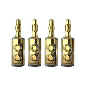 4 Pcs B553R Pure Copper Banana Head HiFi Fever Audio Box Amplifier Speaker Cable Solder-Free Banana Plug