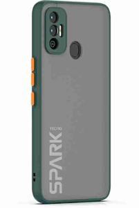 Smoke Matte Finish Camera Protection Case Back Cover For Tecno Spark 7