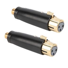 Female To XLR Adapter Zinc Alloy Converter 3 Pin Metal Cable Connector