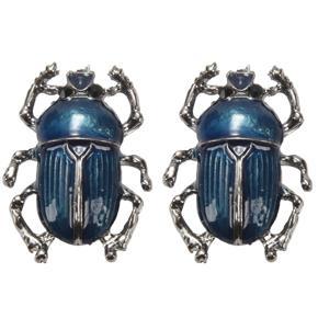 ARELENE 2X Blue Insects Brooches Gold Color PTFE Brooch Pins Vintage Women Hats Scarf Clips Jewelry Bijoux