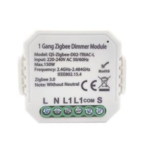 Tuya ZigBee 1 Gang/2 Gang (Optional) Dimmer Module Switch Module Light Control Voice Control Intelligent Home Compatible with Alexa Google Home