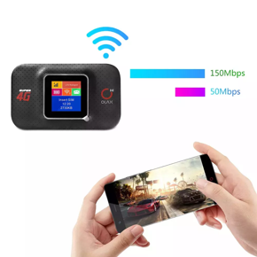 O-LAX MF982 4G 300Mbps Pocket WiFi Routeer - Black