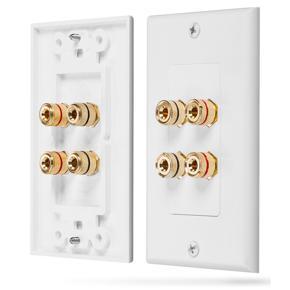 for Home Theater-2* Speaker Wall Plate
2 set * Screw-White & gold