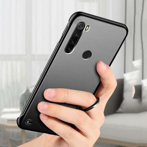 Ultra Slim Frameless Design Back Cover Translucent Hybrid Bumper Case for Xiaomi Redmi Note 8 with Free Ring