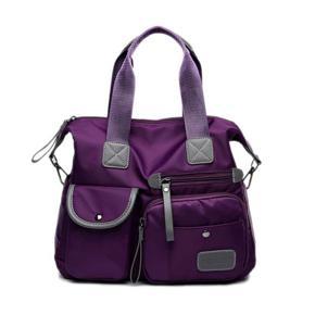 purple New Ladies Fashion Waterproof Oxford Tote Bag Casual Nylon Shoulder Bag Mummy Bag Large Capacity Canvas Bag