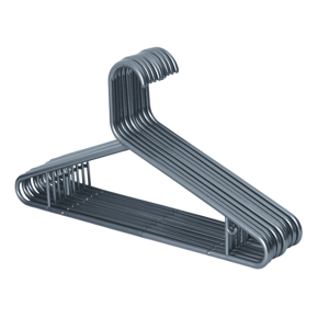 Grey plastic hanger in premium quality in pack of 12 in cheap price.