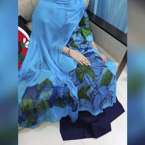 Multi Colour Deshi Salwar Kameez With Orna Pyjama For Women