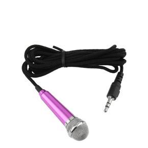 Speech Singing Small 3.5mm Wired Microphone For phone  PC Laptop - Rose