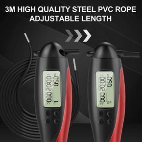 weighted jump rope with counter-1 x skipping rope-Black&red