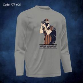 Camera Man Ash  long Sleeve T-Shirt For Men