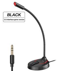 New Metal Hose Desktop Microphone Black 3.5Mm Audio Interface for Computers PC Built-In Sound Card Chip