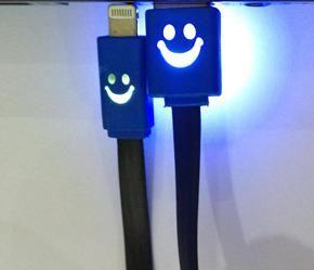 Iphone Mobile Smiley Charging and Data Cable, Fast Mobile Charging And Data Cable