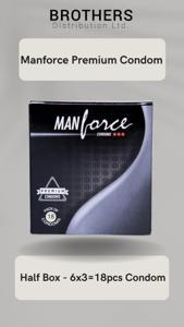 Manforce Condom - Premium Dotted Condoms - Half Box - 3x6=18pcs