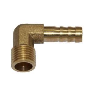 3x 1 Piece Brass Barbed Hose Connector Thread Coupler Male Elbow Adaptor Thread Joint Fitting
