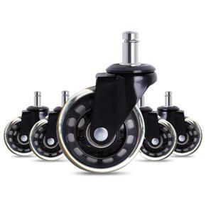 Office Chair Caster Wheels Roller Rollerblade Style Castor Wheel Replacement (2.5inches)