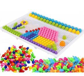 The learning block toy imagination intelligence development that peg board beads creative kids puzzle colorful toy early cognitive education toy learning kids are fun is fun, and an art design is new