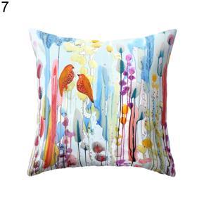 18Inch Bird Flower Pillow Case Bed Sofa Living Room Decor Throw Cushion Cover