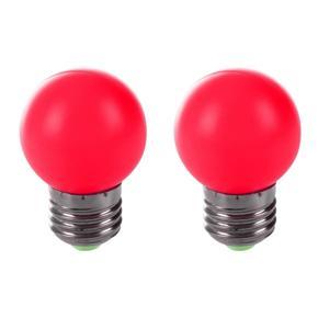 XHHDQES 2X E27 LED Light Warm Red Bulb Plastic Bulb (0.5W Power, Red)