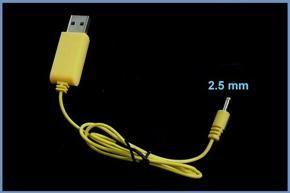 2.5mm Jack / Plug 3.7V USB Lipo Battery Charger