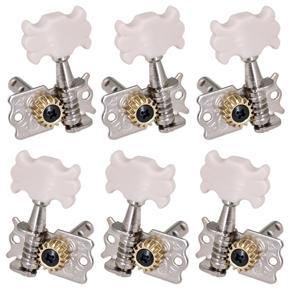6Pcs 3R3L Open Guitar Tuning Pegs Machine Heads Oval Button Acoustic Folk Guitar Tuning Peg Tuners String Parts