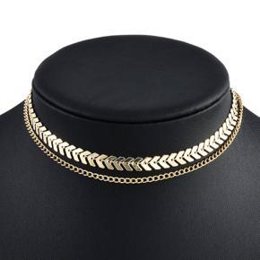 New Trendy Double Layer Chain Choker Necklaces for Girls simple Stylish - Necklace for Women Simple New Collection