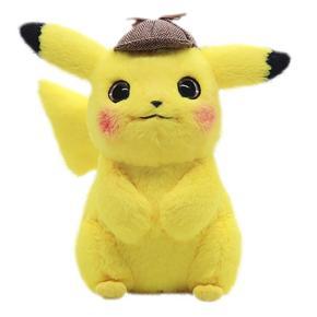 Detective Picachu Doll Plush Picachu Doll Movie Character Stuffed Toys Cute Plush Doll  For Boys Girls Birthday Gifts For Kids