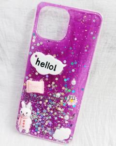 For Xiaomi MI 11 Lite / Xiaomi MI 11 Lite 5G / Xiaomi MI 11 Lite 5G NE - Hello Kitty Chocolate Luxury Clear Crystal Glitter Bling Sequins Silicone Back Case Cover