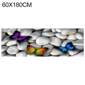 Cobblestone Butterfly Pattern Floor Mat Bathroom Non-slip Absorbent Rug Carpet