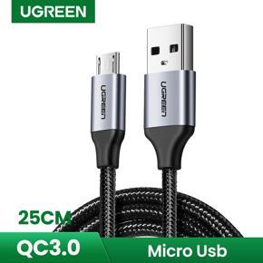 UGREEN Micro USB Cable Nylon Braided Fast Quick Charger QC 3.0 Cable USB to Micro USB 2.0 fast charging Cord for Samsung Huawei Xiaomi Oppo Vivo LG Nexus Nokia Android Phone PS4 Xbox One Controller Bl