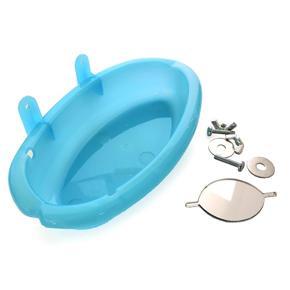 Cute Cage Mounted Small Bird Parrot Bath Basin Shower Pet Bathtub with Mirror