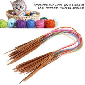 Multicolor Carbonized Bamboo Circular Tube Sweater Knitting Needles 18PCS