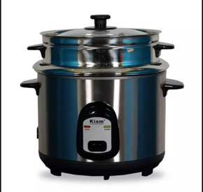 Kiam Rice Cooker 1.8 Ltr - Double pot (SS & Non Stick Pot)
