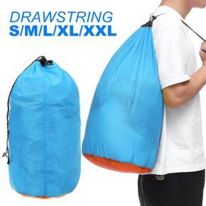 Blue Drawstring Storage Bag Travel Pouch Home Organization Holder S/M/L/XL/XXL - L