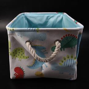 Dinosaur Cartoon Canvas Storage Basket for Toys Child Folding Laundry Basket Dirty Clothes Organizer
