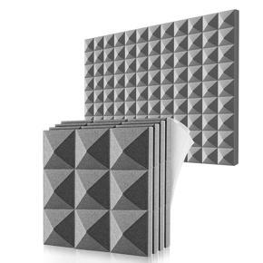 ARELENE 12 Pack Acoustic Foam Panels,Self-Adhesive Sound Proof Foam Panels,for Wall Decor,Music Studio Bedroom Home,5X30X30cm