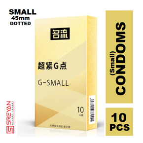 G Small Condom Super Dotted Gold Condoms - 10Pcs