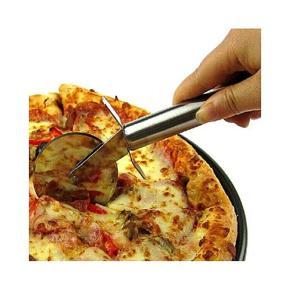Stainless Steel Round Shape Pizza Cutter - 1 Piece Silver Color