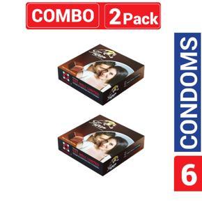 Tiger - Dotted Condoms Chocolate Flavour - Combo Pack - 2 Packs - 3x2=6pcs