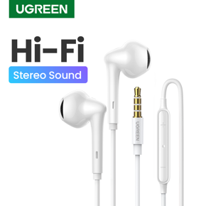 UGREEN 3.5mm, USB Type C, Lightning MFi Certified Wired Earbuds Headphones Earphones with Microphone Noise Cancelling HiFi Stereo Sound