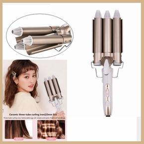 Professional Triple Barrel Ceramic Curling Iron Electric Salon Home Electric Hair Curler Waver Hair Perm Waver Styling Wand