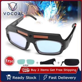 Vocoal Welding Tools Eyes Protection Welding Goggles Solar Powered Auto Darkening Welding Eyewear Professional Welder Glasses Arc