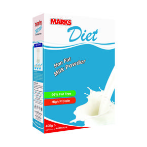 MARKS Diet High Protein Non Fat Milk Powder 400gm