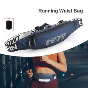 Outtobe Sports Running Belts Waist Bags Outdoor Waterproof Reflective Letter Zipper Waist Packs Fitness Chest Bags Running Pouch Adjustable Buckle with Headphone Plug for Running Jogging Free with Bra