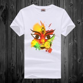 Puja Number 4 White  Half Sleeve T-Shirt