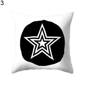 Black and White Geometric Cushion Throw Pillow Cover Case Home Sofa Decor