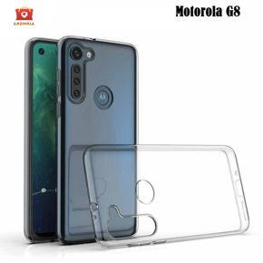 Motorola Moto G8 Case Crystal Clear Gel TPU Silicone Slim Soft Flexible Shockproof Design Back Phone Cover-Transparent