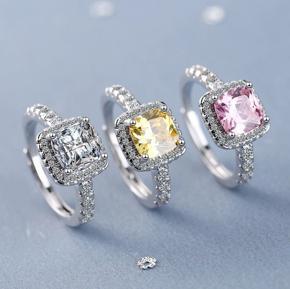 3 Color Combo Micro Diamond Cut Zircon Adjustable Ring